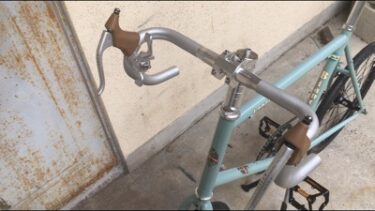 【自転車 DIY】ビアンキ・ミニベロ7のドロップハンドルとブルックスシートの取付